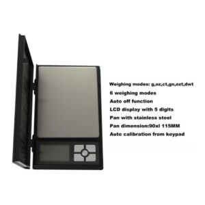 taj+ 2kg 0.1g(100mg) compact pocket scale for domestic use model:note book / diary best for silver and imitation jwellery