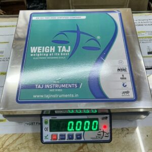 ALPHA BENCH SCALE-Platter Size:350x400mm,Available Capacity:50Kg-5g or 100Kg-10g